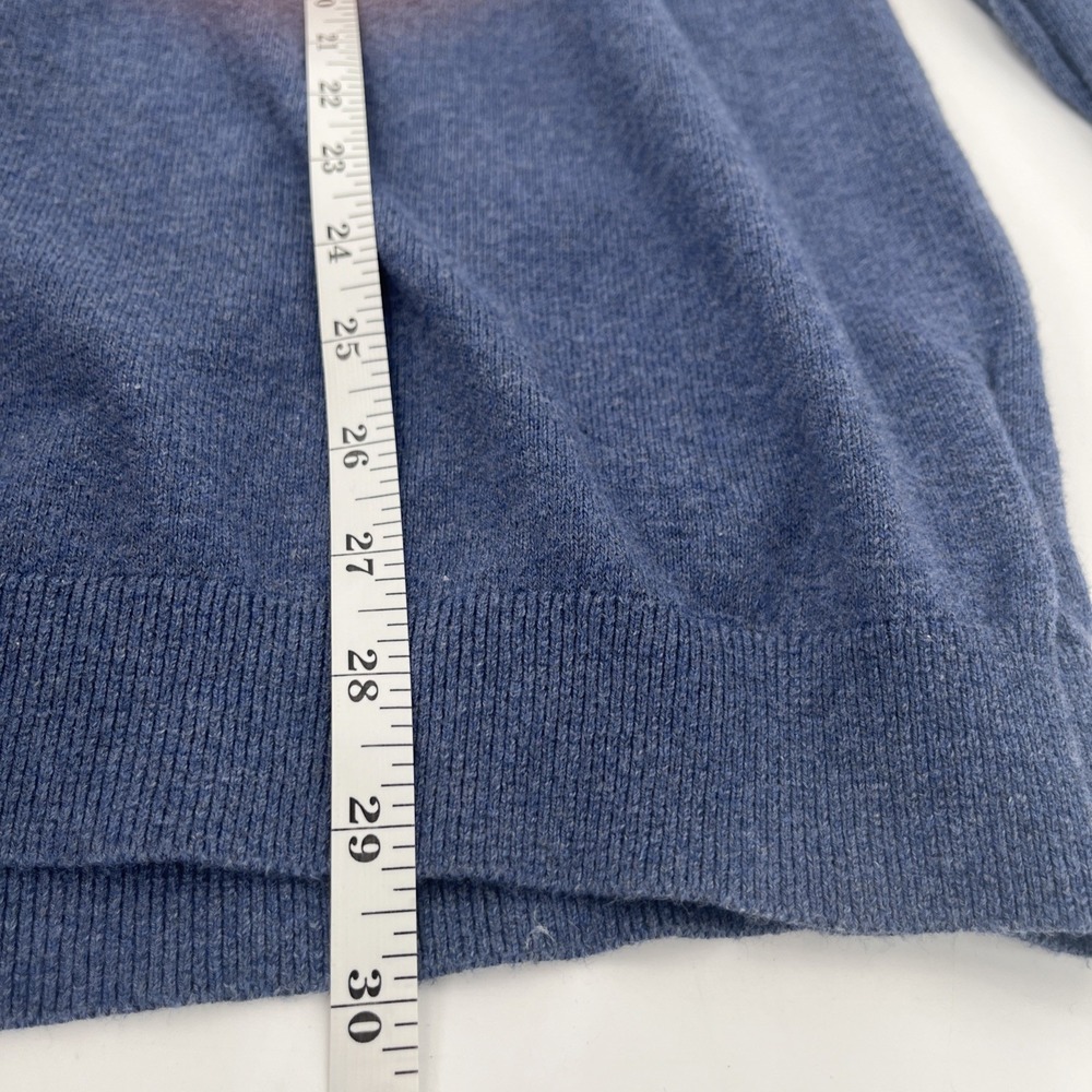 Gap V Neck Sweater Mens XL Tall Shirt Cotton Cashmere Blue Pullover Preppy - Picture 4 of 5